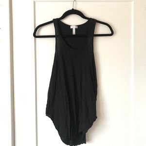 EITH Black Long Scoop Tank Top